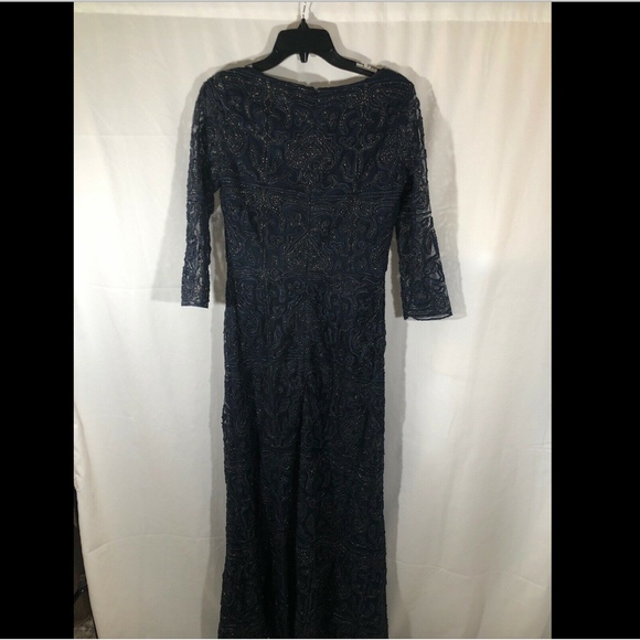 NEW JS Collections Metallic Soutache Evening Gown - Picture 6 of 8